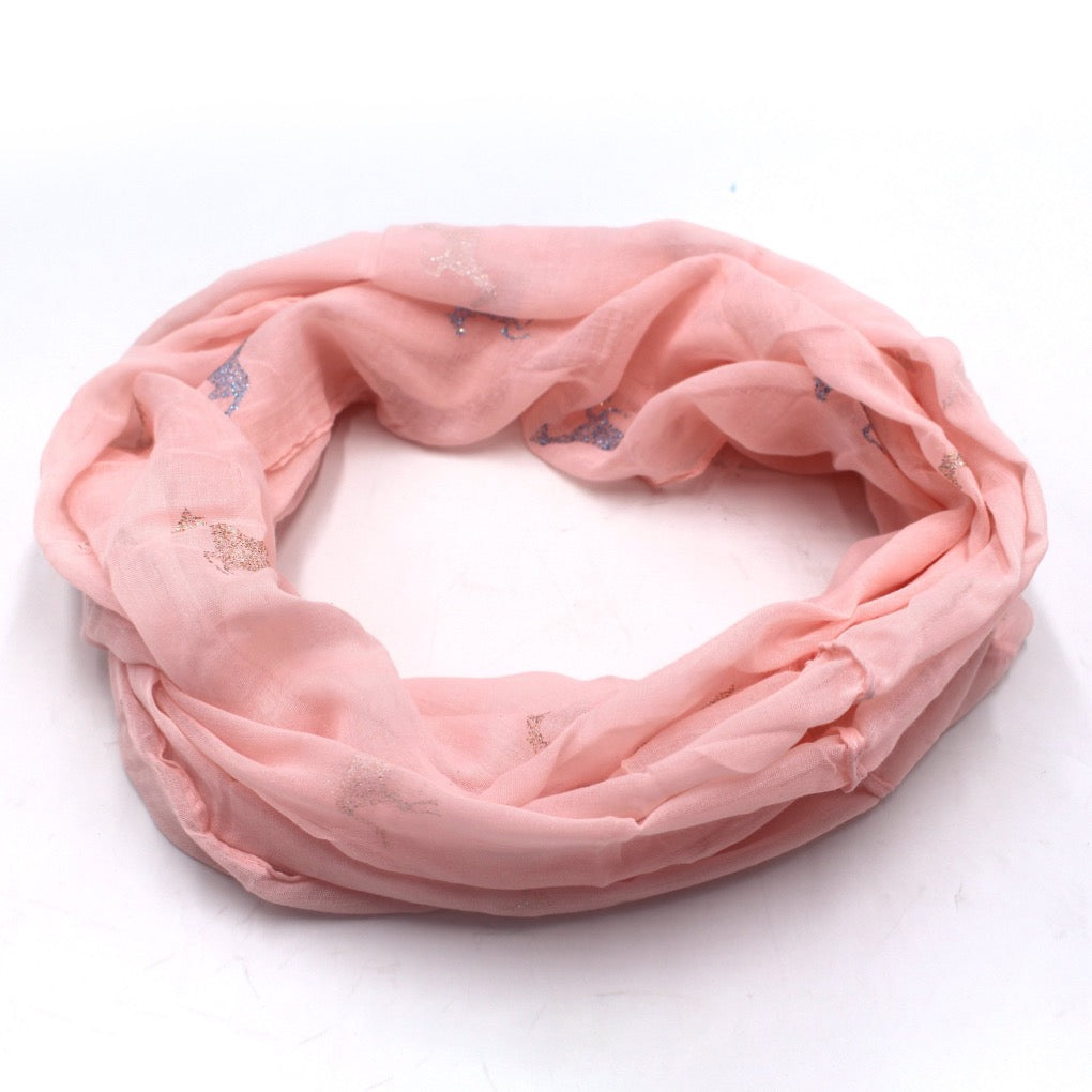 mädchen schal lachs rosa kinderloop,loop,einhörner,pferde,pferdchen,loop,springstar,sps,shopping,kinder,kleinkind