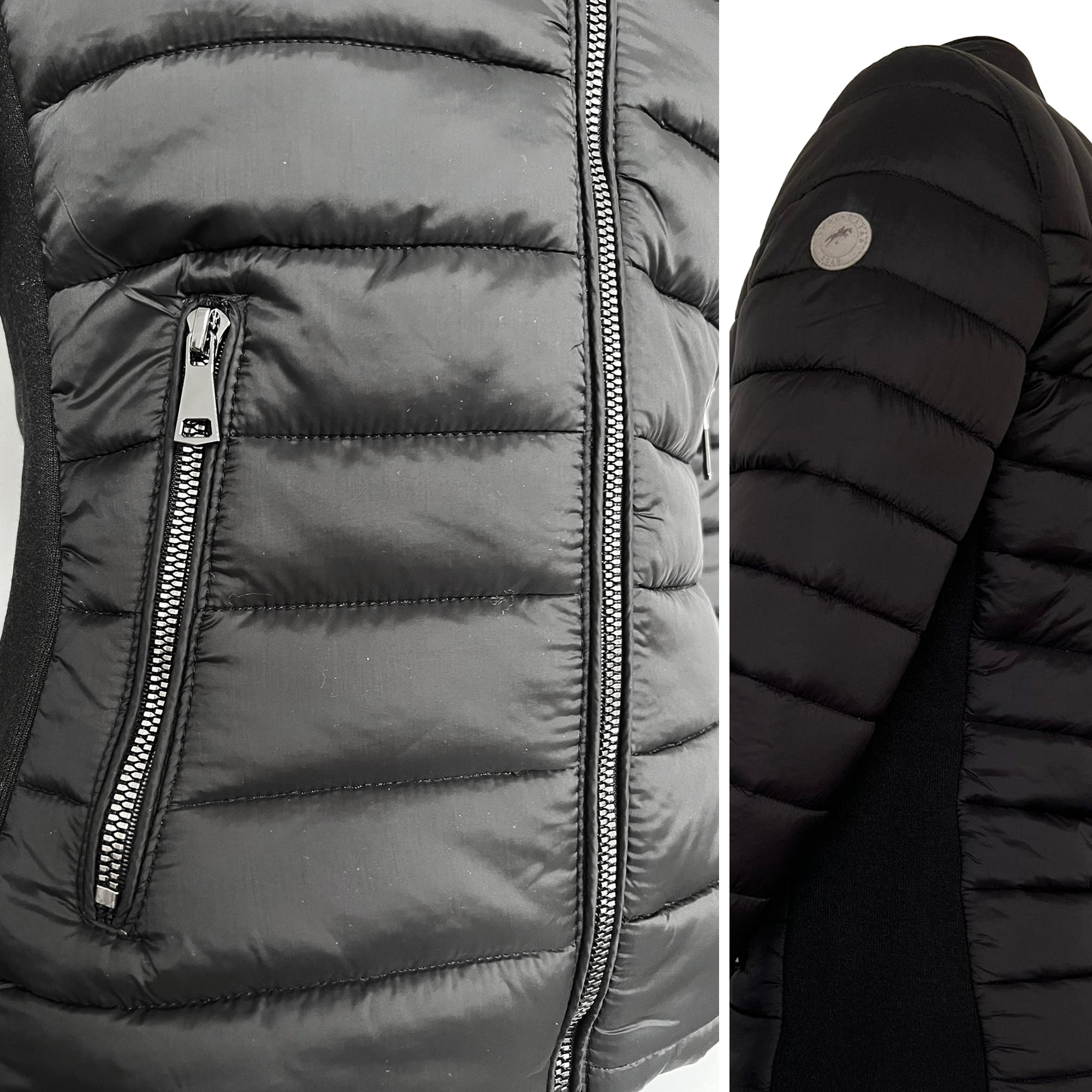 übergangsjacke reitjacke steppjacke schwarz springstar spooks stehkragen