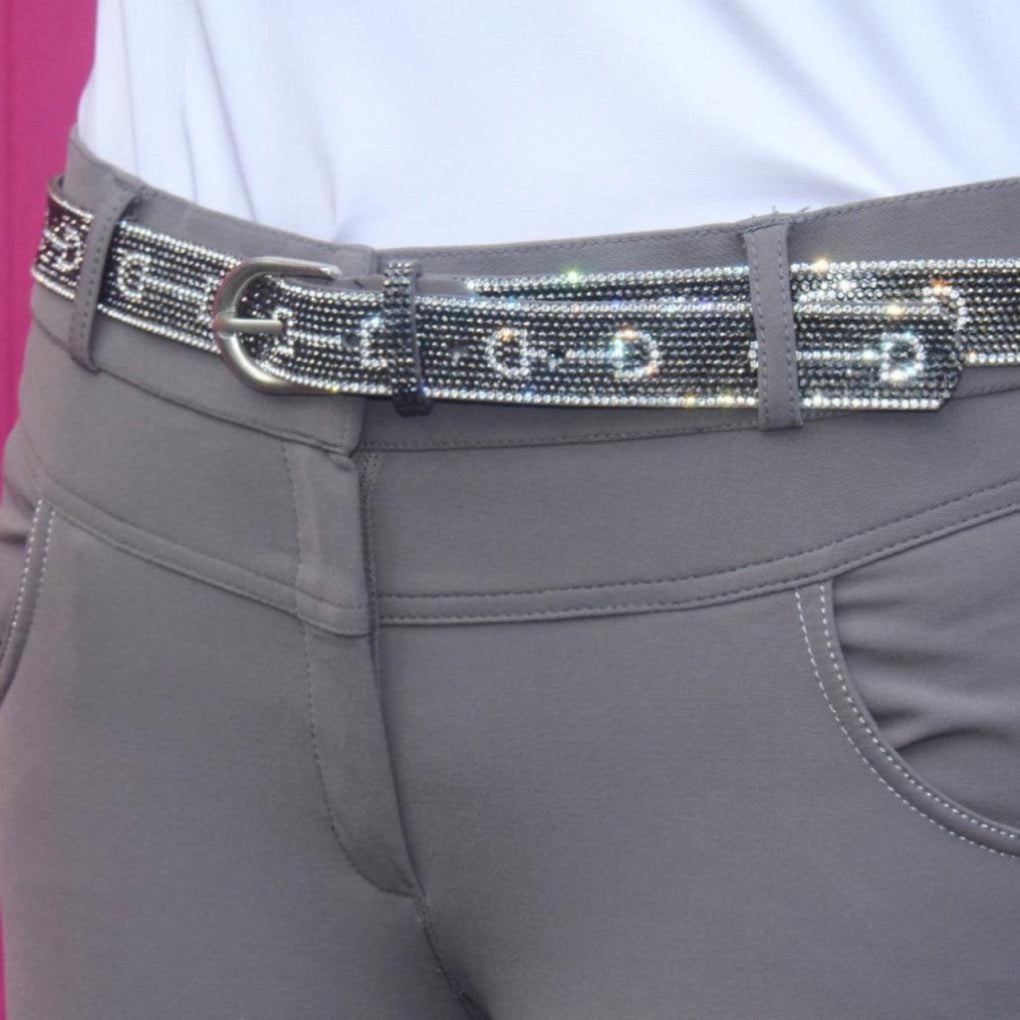 strass gürtel clarissa anthra it gebissmotiv glitzergürtel reitgürtel - springstar-spook-fashion-sps