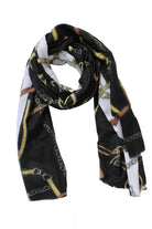 muster wollschal gelb tuch, modisches tuch, pferdemotiv, pferdemotiv schal, bunter muster schal, bunterschal, kuschelweich, warm, flauschig, reitaccessoires, reitmode, reitzubehör, pferd