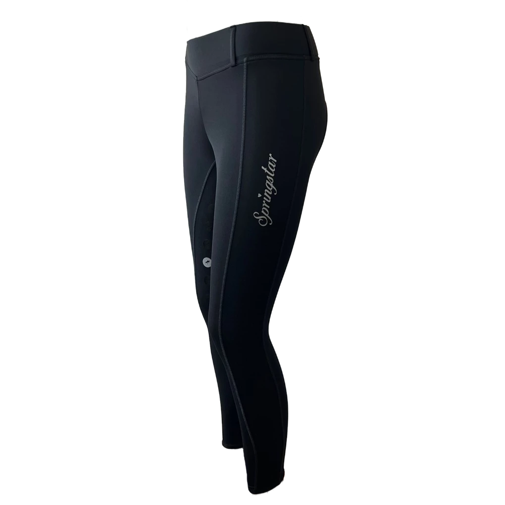 Springstar Kinder Reitleggings mit Handytasche Schwaz Silikon Besatz