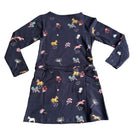 kinderkleid-june-mit-pferden-und-blumen-kordel-dark blue kleid kids blau blue pferdchen 