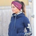 Fleece Sweatjacke blau springstar hoodie glitzer pailletten stirnband bordeuax rot perlen stirnband chalotte perlen sppoks reiten krämer reiten pferdefans 