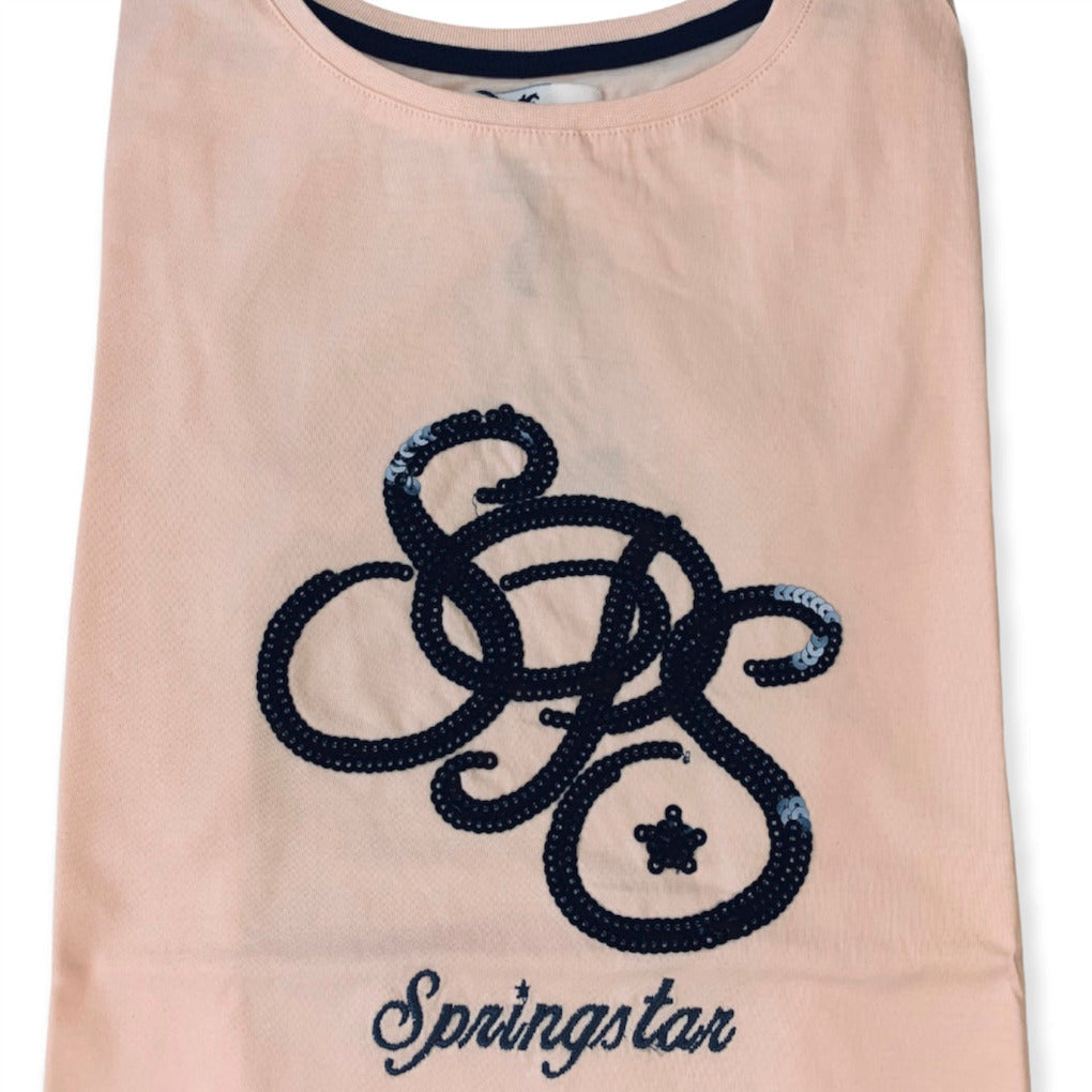 pailettenshirt paillettenshirt glitzershirt glitzer shirt kinder reitshirt rosa blau springstar spooks tshirt