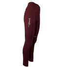   high waist reitleggings handytasche bordeaux rot springstar silikon vollbesatz