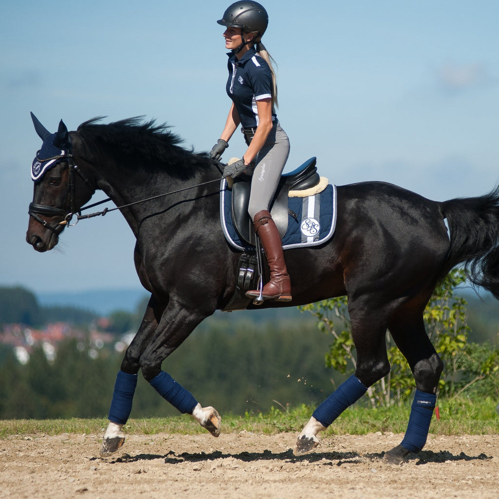 schabracke, satteldecke, spooks, sps, springstar, dressur, springen, dr, vs, eskadron, cotton, square, grau, blau, dressurschabracke, eskadron,spooks