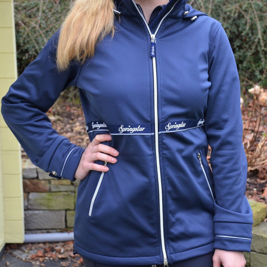 Softshelljacke wasserdicht Regenjacke Reitjacke blau marine spooks
