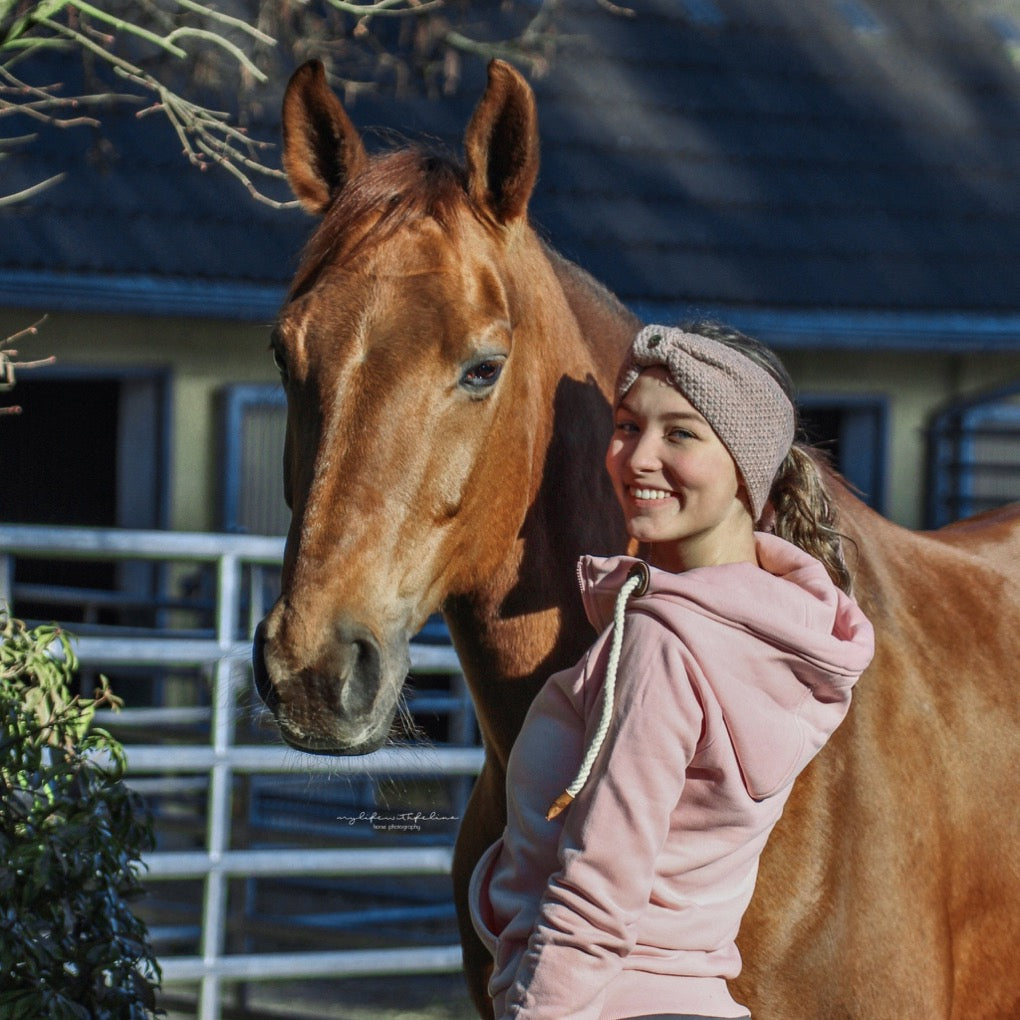 stirnband winter isabella farbmix rosa knoten stirnband hoodie naketano strickstirnband fuchs pferd 