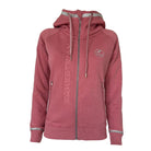 sportliche sweatjacke reiten damen rosa silber mit kapuze spooks