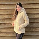 Teddy Jacke Damen Frostbeule beige Reitleggings Teddyfel Fleecejacke spooks