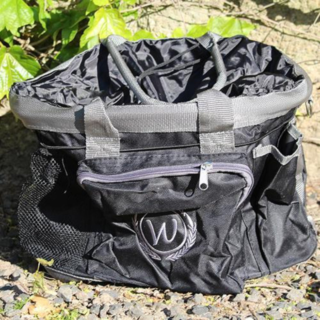 waldhausen putztasche pferd bordeaux rot dunkelblau turniertasche umhängetasche pferdepflege